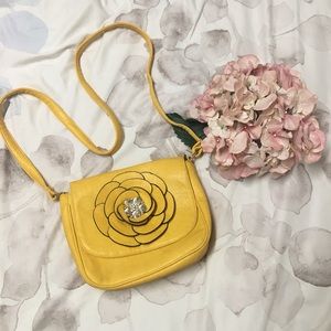 Cute rose and broach detail cross body